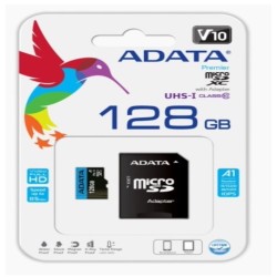 Memoria 128 GB para Celular o Cámara MICRO SD ADATA CON ADAPTADOR SD
